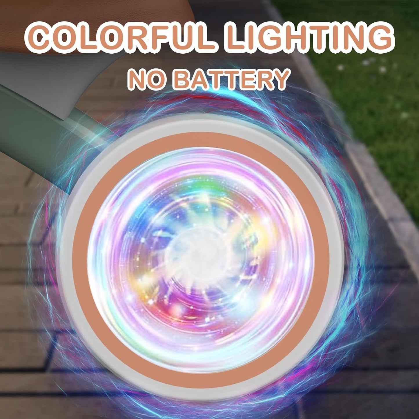 SEREED Colorful Lighting Baby Balance Bike, Toys for 1 Year Old Boys Girls, 12-24 Month Toddler Balance Bike with 4 Silence Wheels, First Birthday Gift (Green)