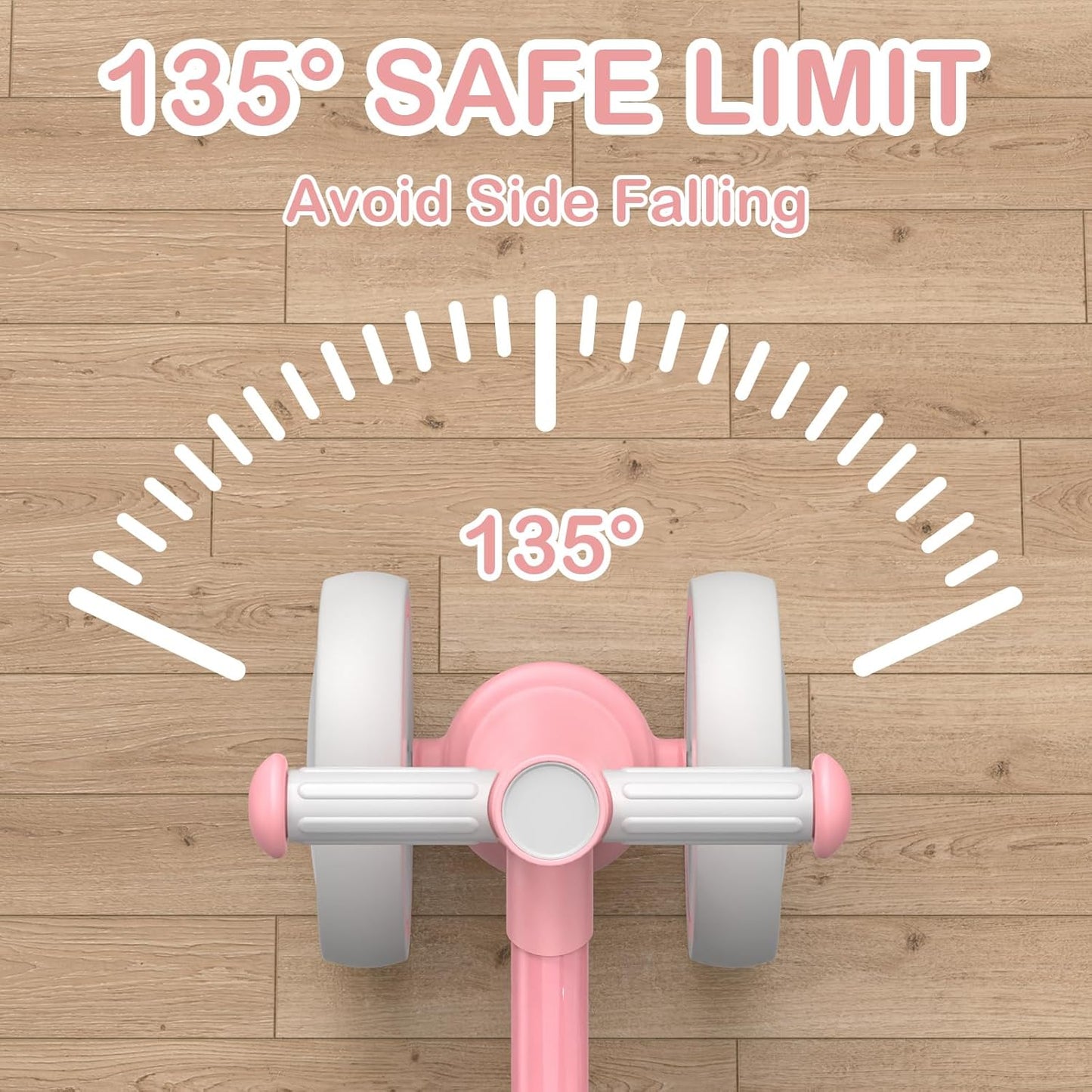 SEREED Colorful Lighting Baby Balance Bike, Toys for 1 Year Old Boys Girls, 12-24 Month Toddler Balance Bike with 4 Silence Wheels, First Birthday Gift (Pink)